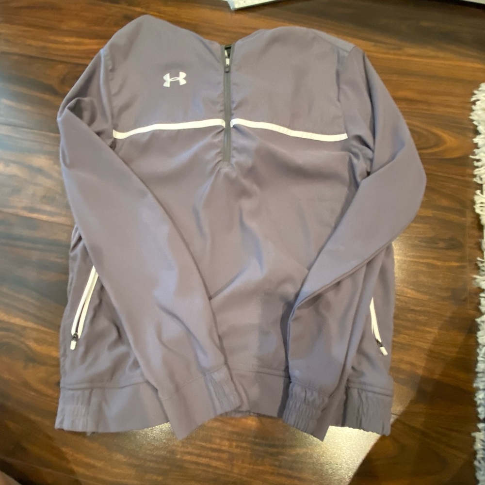 New Under Armour Gray Loose Quarter Zip Hoodie